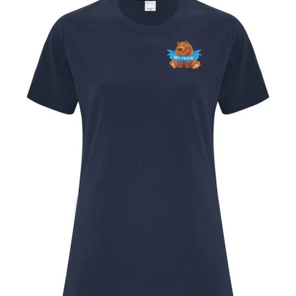 BES Bear Pride Ladies Navy Tee