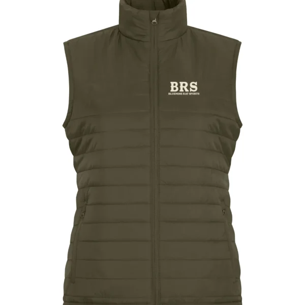 BRS Embroidered Coal Harbour Puffy Olive Ladies Vest