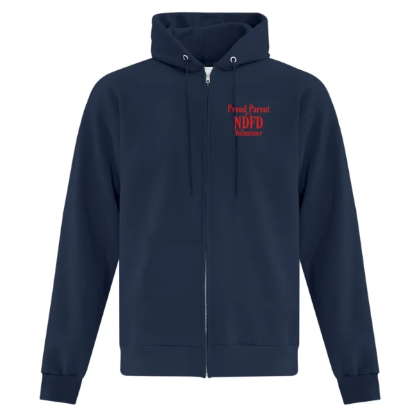 NDFD Proud Parent Unisex Navy Full Zip Hoodie