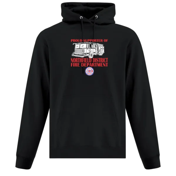 Proud Supporter of the NDFD Black Unisex Adult Hoodie