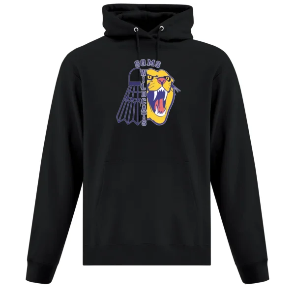 SQMS Wildcats Black Unisex Adult Badminton Hoodie