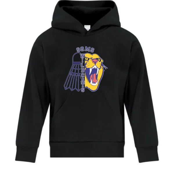 SQMS Wildcats Black Youth Badminton Hoodie