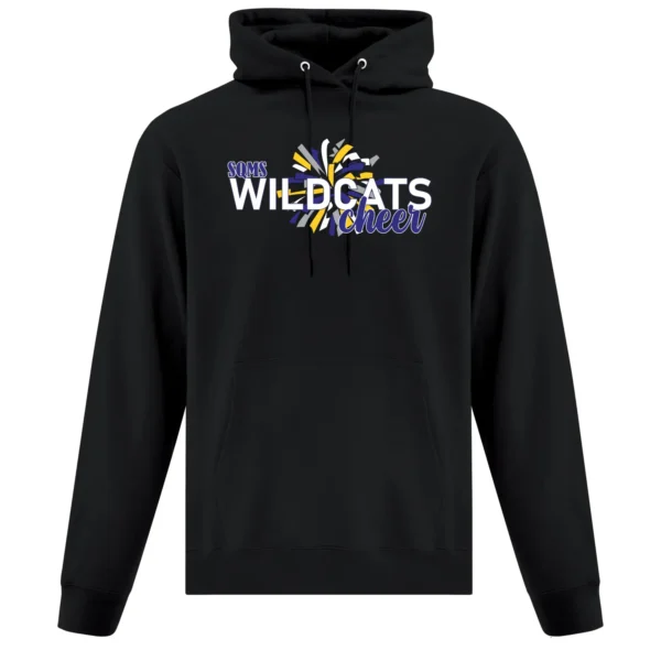 SQMS Wildcats Black Unisex Adult Cheer Hoodie