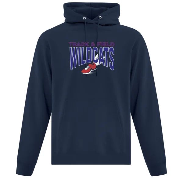 SQMS Wildcats Navy Unisex Adult Track & Field Hoodie
