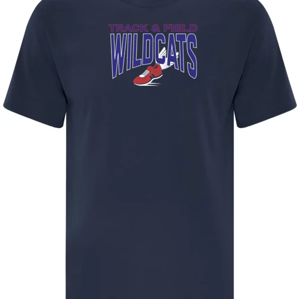SQMS Wildcats Navy Unisex Track & Field Tee
