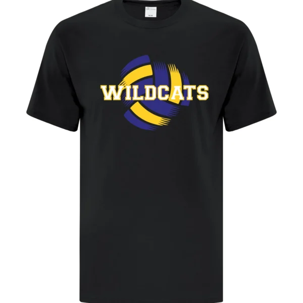 Wildcats SQMS Black Youth Volleyball Tee