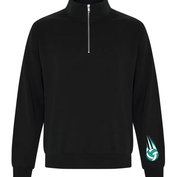 Blackout Arm and Full Back Unisex 1/4 Zip Sweater